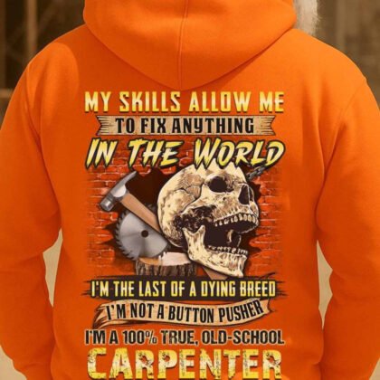Old School Dying Breed Carpenter Apparel – Skull Hammer